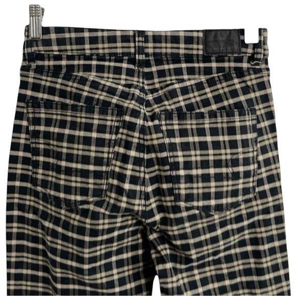 AMERICAN EAGLE OUTFITTERS Checkered Straight Leg Chinos in Black/Cream Size 2 - Picture 5 of 12